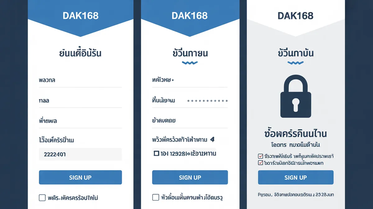 กระบวนการสมัครสมาชิก Dak168 ที่ง่ายและรวดเร็วใน 3 ขั้นตอน