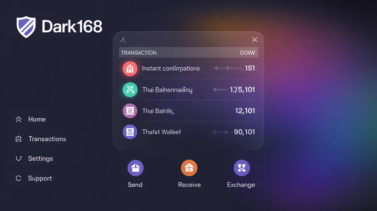 ระบบ Dark168 wallet ที่ปลอดภัยพร้อมการเข้ารหัสระดับธนาคาร